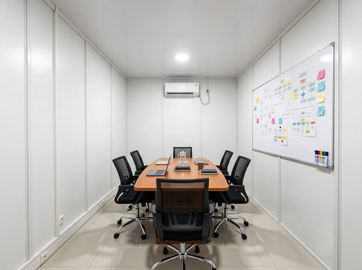 Interior ruang rapat site office container